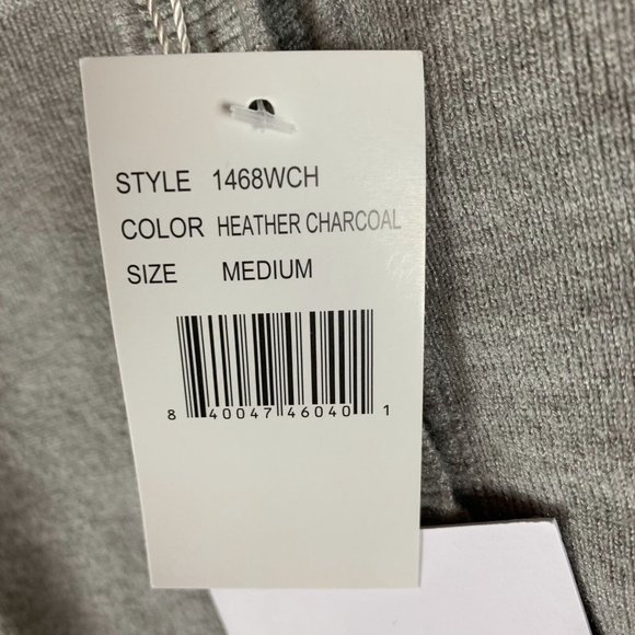 WAYF Kerry Henley‎ Sweater Womens Size Medium Gray Heather Print Side Slit 6421 - Picture 2 of 10